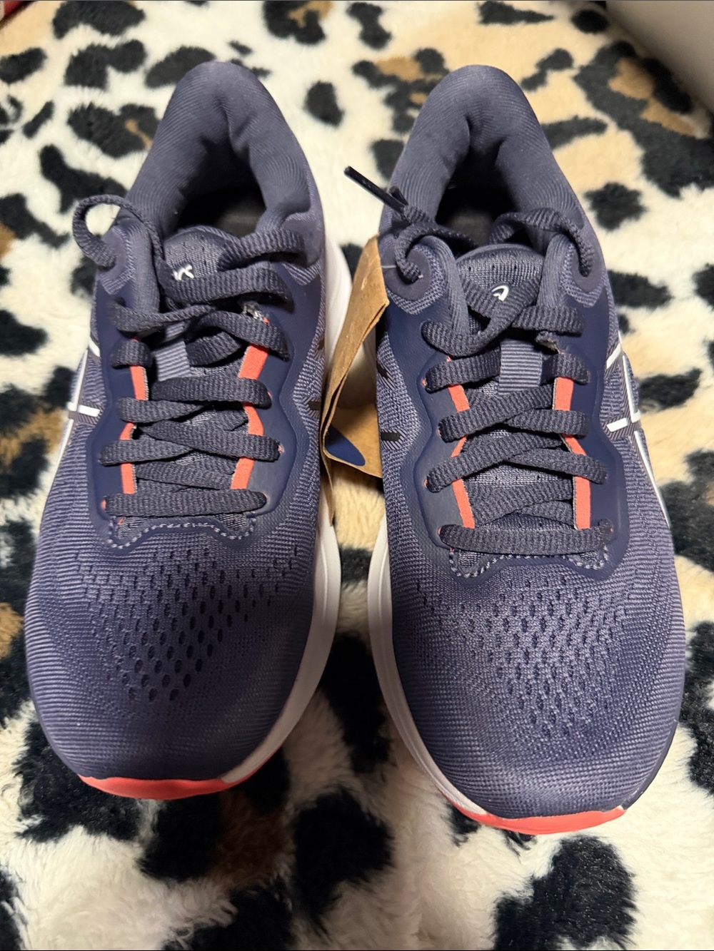 Asics Navy and Coral Women's Running Shoes